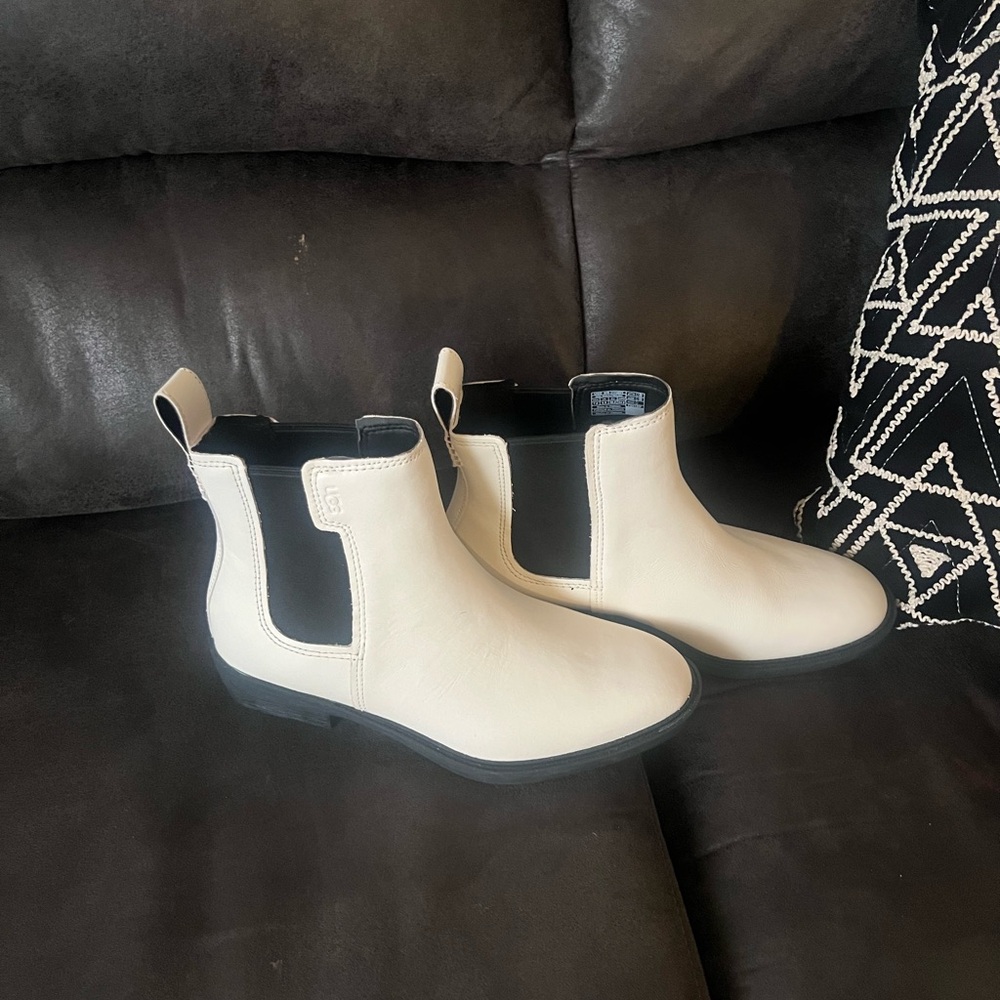 UGG Cream Ankle Booties